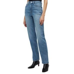 Madewell 90s Straight Jeans Size 32 High Rise Blue Denim Magic Pockets NWT